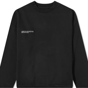 PANGAIA Black 365 Sweatshirt black crewneck top organic cotton French terry